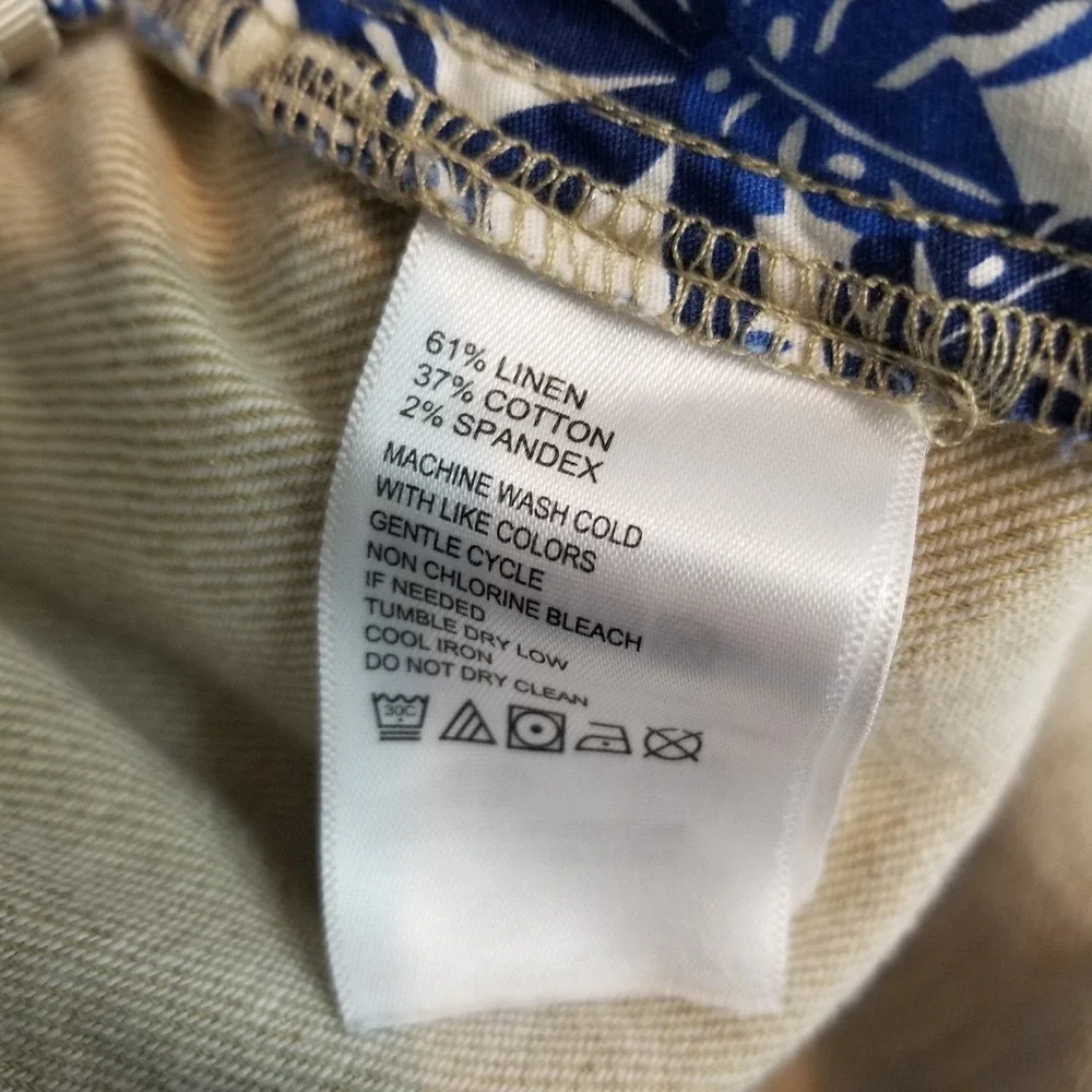 Tommy Bahama Pants Mens 2XLT Linen Cotton Beige Relaxed Beach Trousers Cruise
